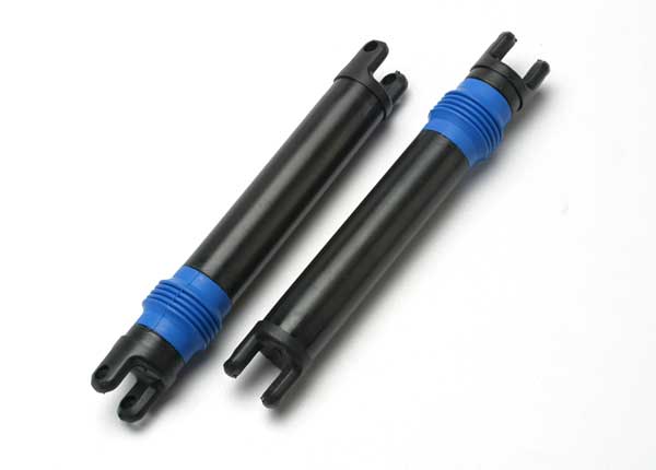 Traxxas@ 5450 Half shaft set, left or right (plastic parts only) (internal splined half shaft/ external splined half shaft/ rubber boot) (assembled with glued boot) (2 assemblies)