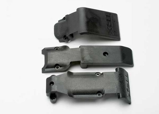 Traxxas@ 5337 Skid plate set, front (2 pieces, plastic)/ skid plate, rear (1 piece, plastic)