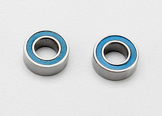 Traxxas® 7019 Ball bearings, blue rubber sealed (4x8x3mm) (2)
