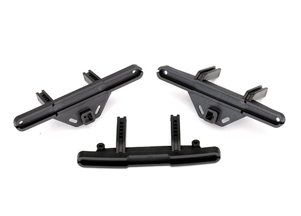 Traxxas® 8067X Bumper mounts, front & rear/ bumper mount, rear (offset)