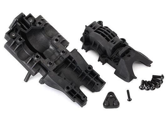 Traxxas® 8629 Bulkhead, rear (upper and lower)/ 4x12mm BCS (6)  (requires #8622 chassis)