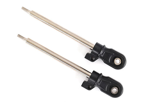 Traxxas® 8963 Shock shaft, 72mm (GT-Maxx®) (steel, chrome finish) (2)/ rod ends (2)/ hollow balls (2)